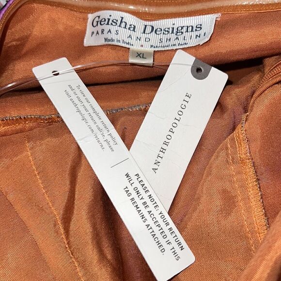 NWT Geisha Designs Anthropologie Strapless Train Floral Mini Dress XL - Picture 13 of 14